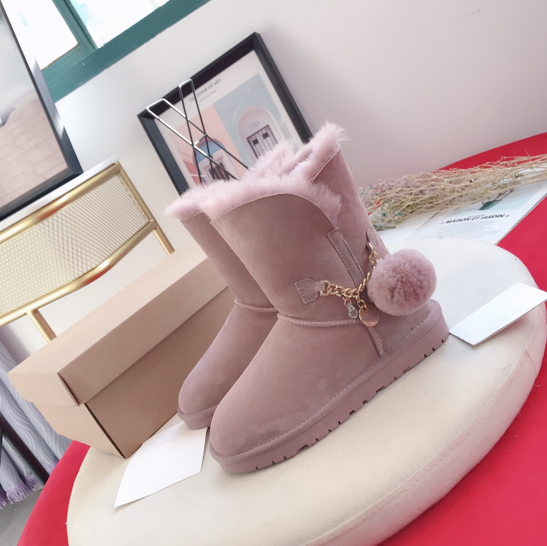 

ugglies boots new quality classic designer australia women snow boots hotselling satin boots chestnut booties ankle tall pom bow fur U winter boot G 35-44 YBUZ, No shoes