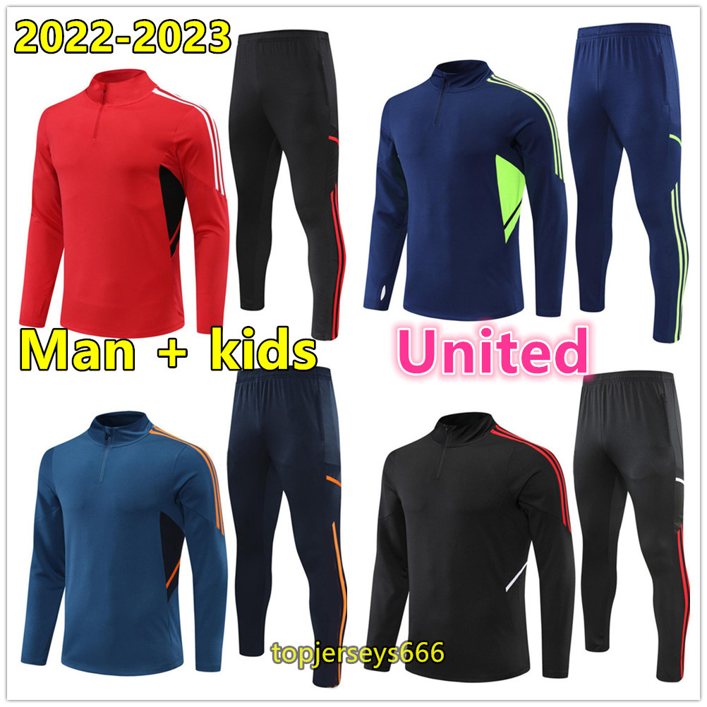 

2022 2023 Men kids soccer tracksuit football training 21 22 Mens UNITEDs football kits tracksuit jogging chandal survetement foot, 17