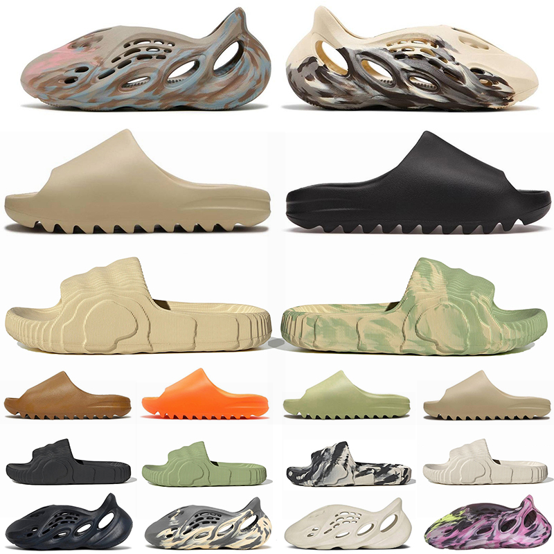 

2022 Fashion Womens Mens Slide Adilette 22 Onyx Black Desert Sand Grey Mineral Blue Sandals Earth Brown Ochre Runners Designer Slippers Beach Shoes Sliders 36-47, B1 onyx 36-47