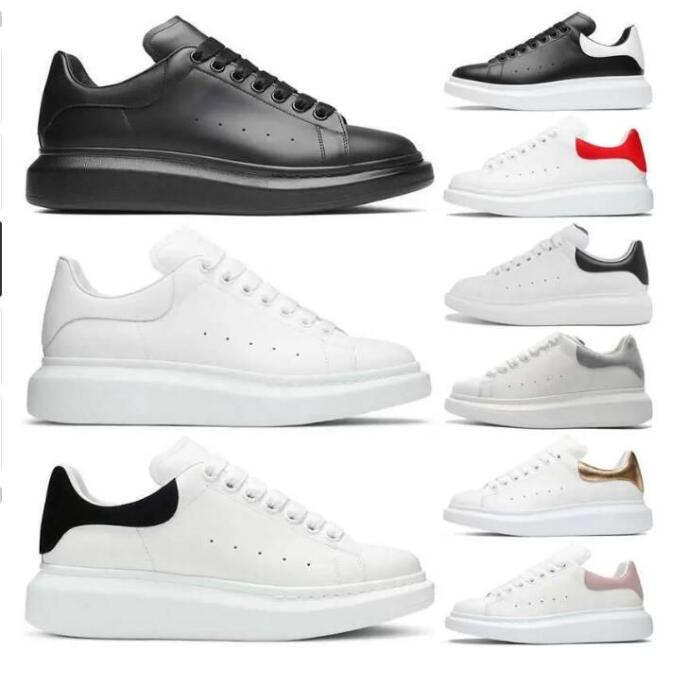 2022 Lacet surdimensionné Chaussures décontractées plate-forme plate blanc noir noir cuir en cuir de luxe Velvet en daim femme espadrilles basket