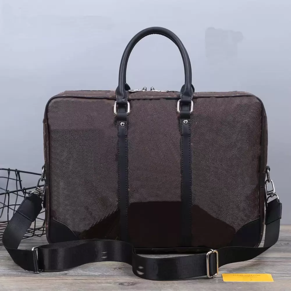 New Briefcase Laptop Bag Designer Luxury Style Handbag Men's Classic Fashion Bags Purses Women Brown Flower Briefcases
