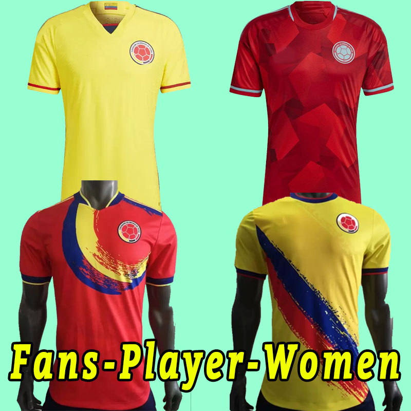

2022 Colombia Away Soccer Jerseys Fans Player FALCAO JAMES home football shirt CUADRADO National Team men kids kit Camiseta de futbol maillot -2XL uniform women
