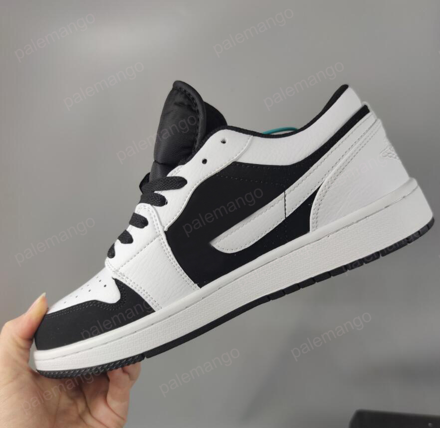 

basketball shoes quality jumpman 1 high panda women man black white running shoes outdoor sneaker 553560-101, Bubble film