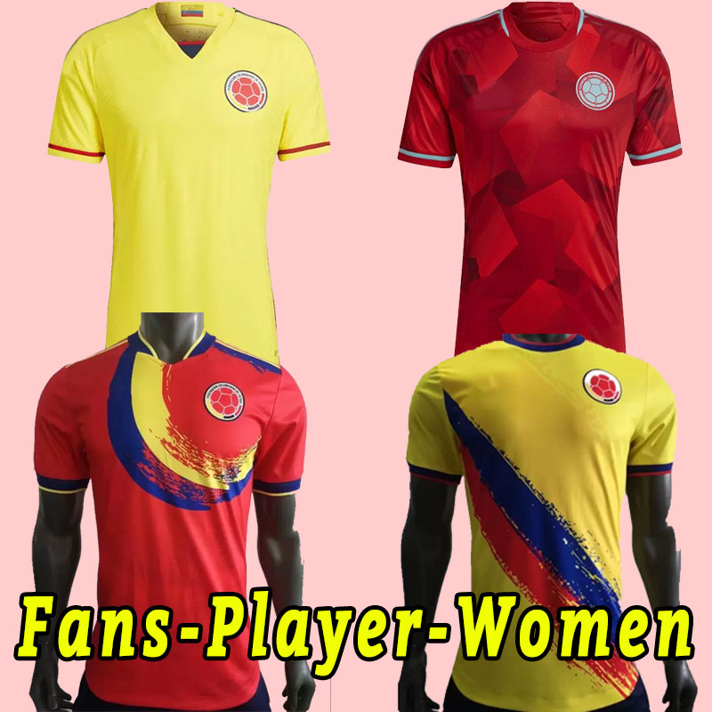 

Men kids kit Colombia Home Away soccer jersey 2022 2023 JAMES football shirt 22 23 FALCAO CUADRADO Youth child Camiseta de futbol maillot BORRE D. Sanchez Luis Suarez, Home women