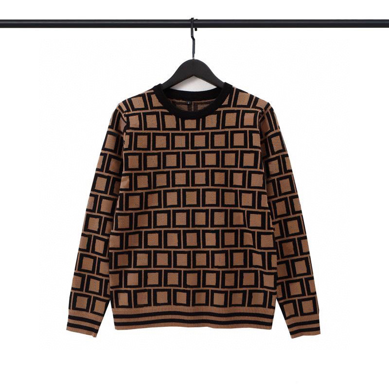 Designer Homme Femmes Chandail Fende Automne Col Rond Rayé De Mode À Manches Longues Fendi Femmes Haut De Gamme Jacquard Cardigan À Tricoter Chan