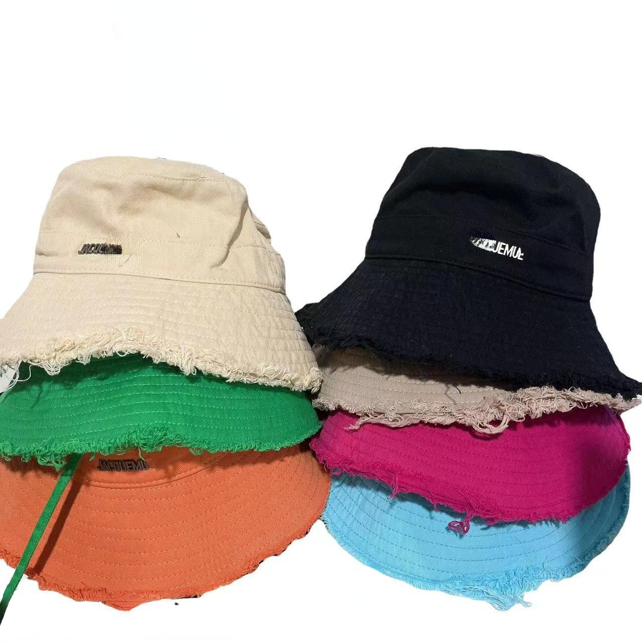 

The New J Letter Designer Hats Women's Fashion Outdoor Sunshade Adjustable Bucket Hat, Yellow