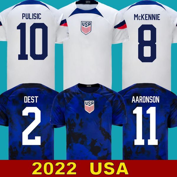

2022 MCKENNIE PULISIC Soccer Jersey ERTZ ALTIDORE PRESS WOOD MORGAN America Football Shirt Moisture Wicking United States Camisetas USMNT LLETGET MEN Kids Uniform, Away