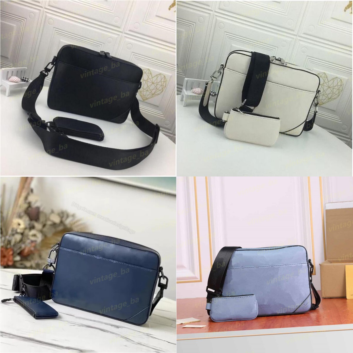 

Duo Messenger Bag Men Shoulder Handbag Bestiary Monograms Shadow Leather Eclipse embossed Hybrid Cross Body Trio 2 set Purse SPRINTER Wallet M69827 M46104 M45730