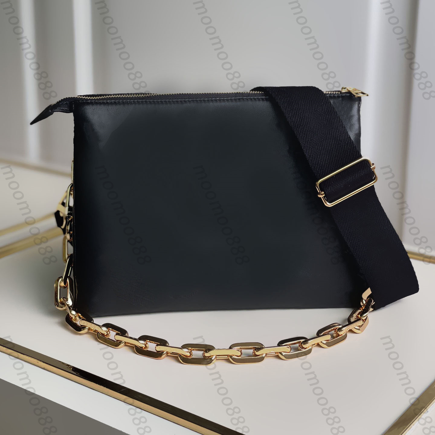 

10A Top Tier Mirror Quality Small Coussin Bag Luxury Designer Womens Handbag Real Leather Lambskin Crocodile Quilted Zipper Bag Purse Black Shoulder Strap Box Bags, Carton