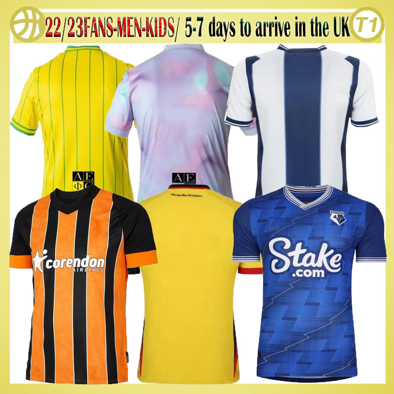 

22 23Hull City Norwich PUKKI Soccer Jerseys 2022 2023 HUGILL RASHICA MCLEAN DOWELL BUENDIA TZOLIS SARGENT away red third men football shirt
