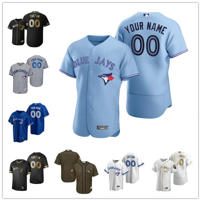 

Custom Men women youth Toronto Blue''Jays''White blue gray BLACK red Authentic 2020 Road Jersey