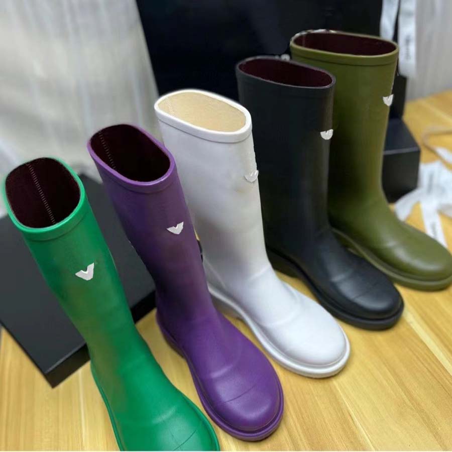 

Boots Buckle Shoe Knee Boot Women Designer Shoes Autumn Winter Lace Up Woman Flat Travel Belt Leather Lady Letter Soft Cowhide Rainboots, #6