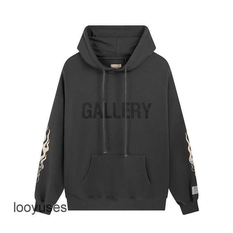 

Galleryes Hoodie Chaopai Sweaters Dept Mens Streetwear Arm Flame Print Letter Fat Man Loose Hoodie Nlvy, 988 black