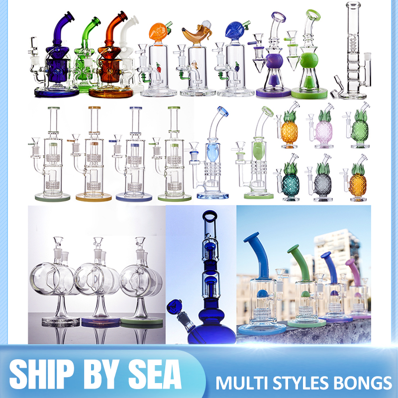

Ship By Sea Multi Style Hookahs Fab Egg Glass Beaker Bongs Showerhead Perc Water Bong Mini Recycler Dab Rig Water Pipes Small Oil Rigs Bubbler Wrap With Bowl