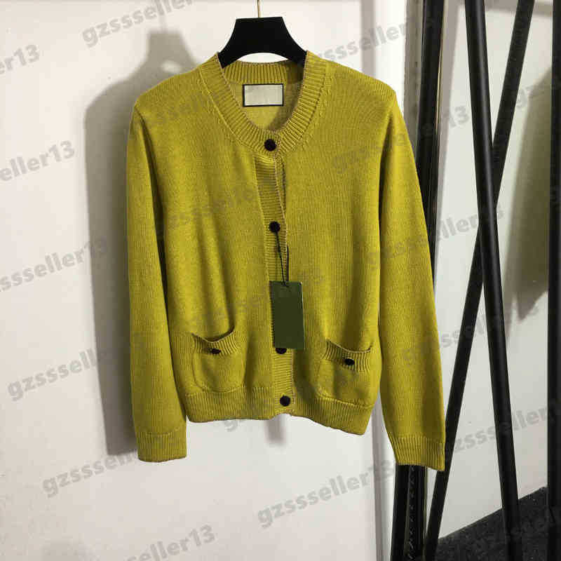 

Designer Cardigan Womens Sweater Autumn Fashion Simple Solid Color Women Sweaters Brand Wool Knit Button Cardigans Sweater 4 Colors 0912
