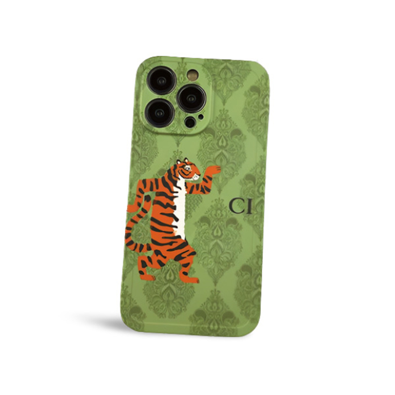 

Designer 14promax Phone Case Tiger Soft Shell For Iphone 14 Cases 14plus 14pro 13 12 11 Xsmax Xr X 7p 8p High Quality Cell Phonecase, Green