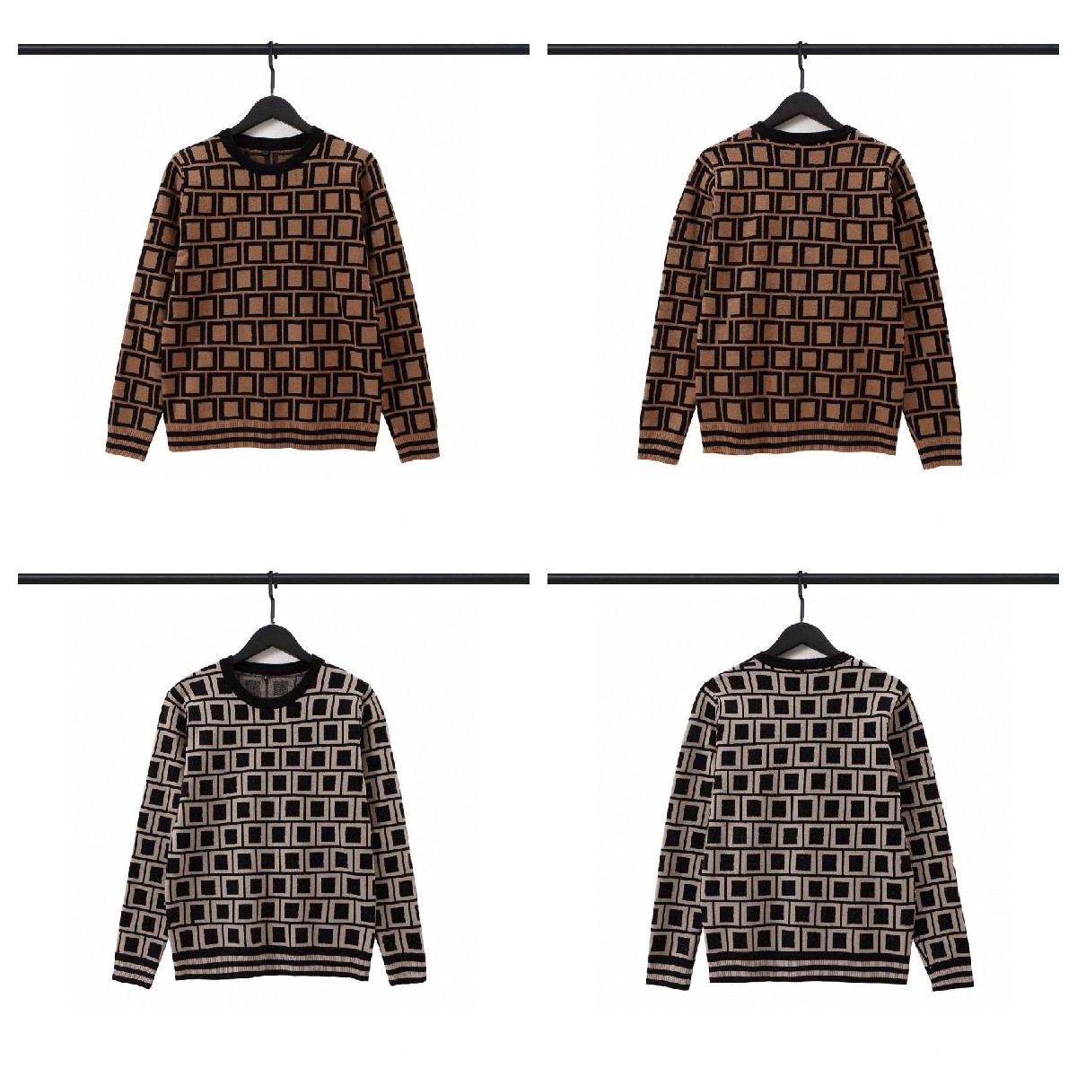 

Designer Man Women Sweater Fende Autumn Round Neck Striped Fashion Long Sleeve Fendi Women High End Jacquard Cardigan Knitting Sweaters Coats Size, I need see other product