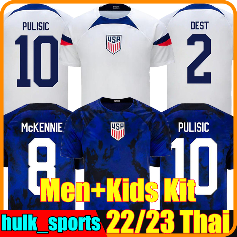

2022 PULISIC USAS soccer jerseys 22/23 united states football shirt AARONSON 2023 America REYNA McKENNIE MORRIS DEST YEDLIN Llanez ADAMS LONG men kids kit uniforms, 22-23 away