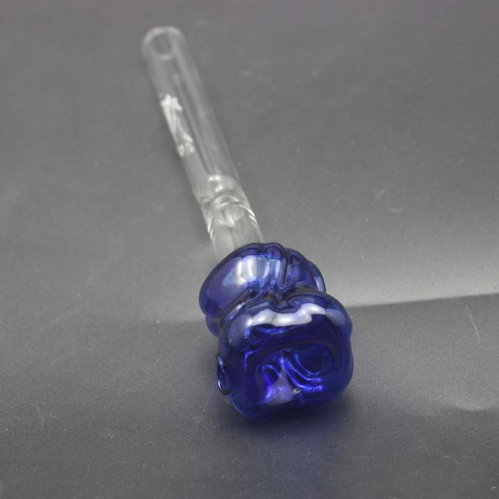 

Vegetable shape Oil Burner Smoking Pipe Hand Glass Pipes Blue Color