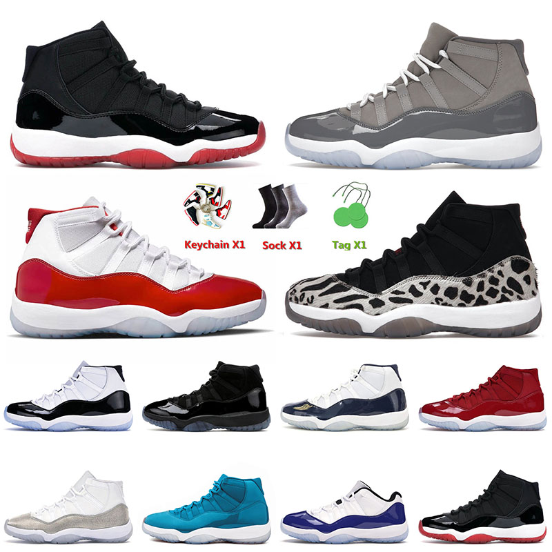 

2022 New Quality Mens Basketball Shoes 11 11s XI Bred OG Jumpman Cool Grey Cherry Pure Animal Instinct Men Women Space Jam Trainers Sneakers 36-47, B13 36-47