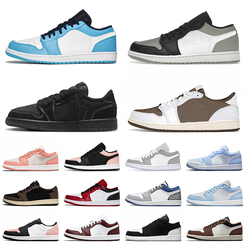 

Jorden 1 Low Jumpman 1s Basketball Shoes Travis Scotts Black Phantom Diamond Shorts Men Trainers Reverse Mocha Bleached Coral Shadow Toe Jorda Women Sneakers Sports, 36-46 bleached coral