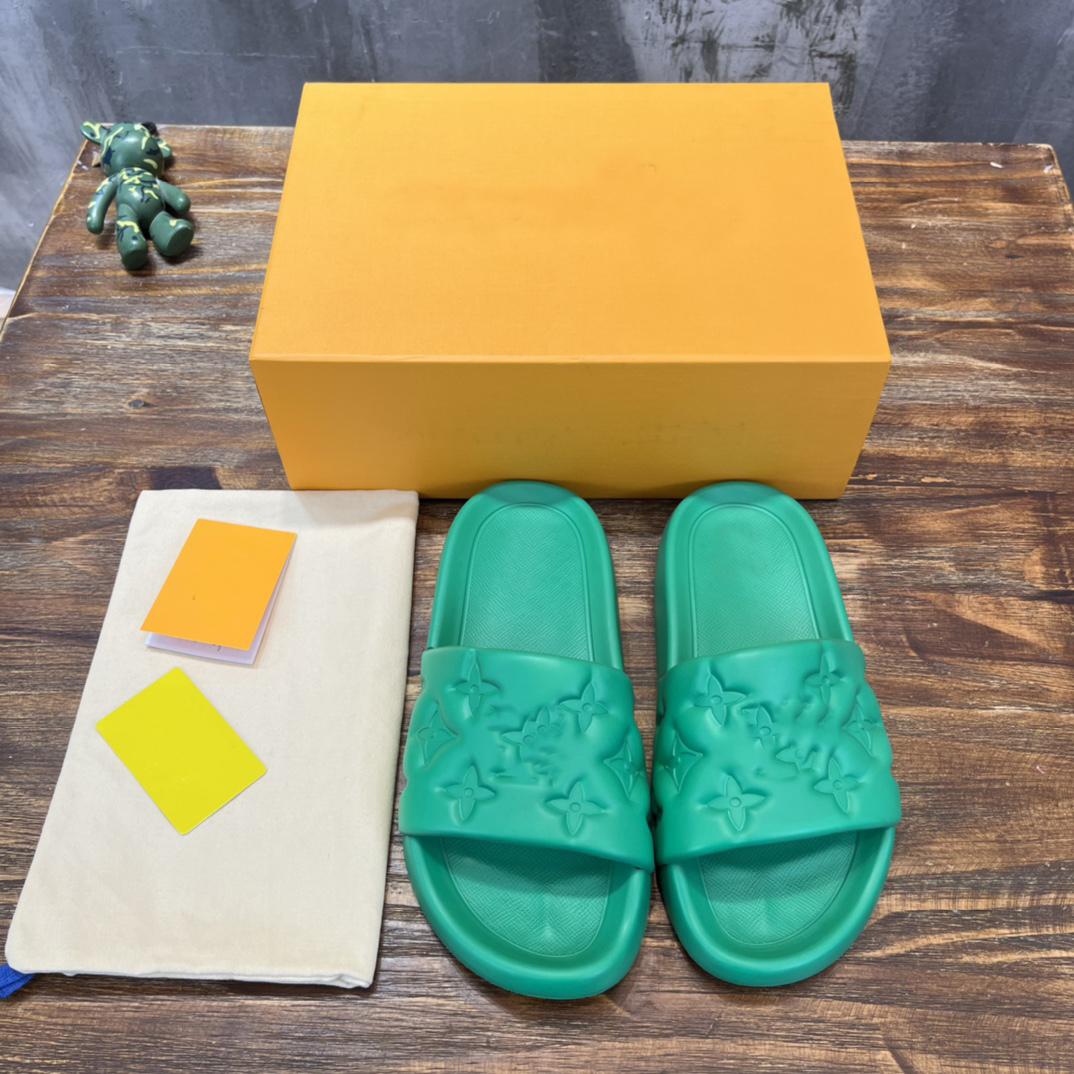 

Slippers Mule Sandals Women Men Slides Monograms Summer Beach Outdoor Fashion Top Quality Size 35-46 CMEI, Color 3