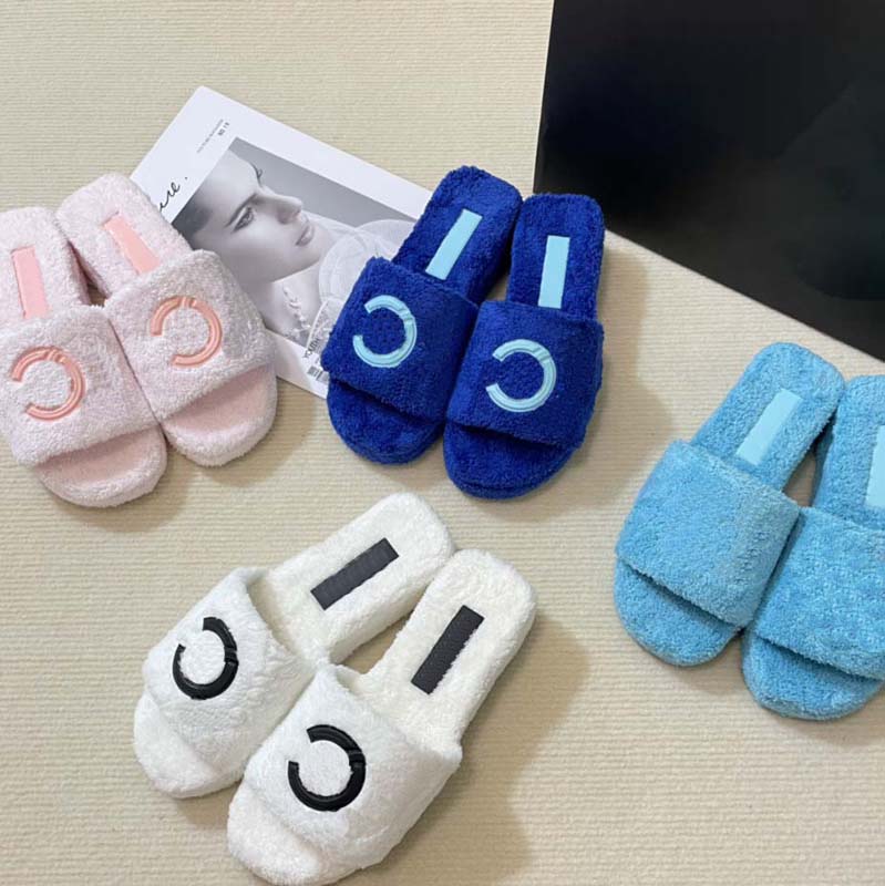 

Woman Slippers Sandals platform high quality Stylish Metal Decor Classic Plaid Fashion Classics Sandal Women Slipper shoes Slide Winter fuzzy, #0
