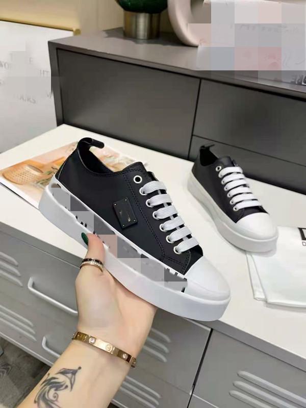 

Women Shoes Men 'S Sneakers Casual Hcytre0007 New Fashion Leather Lace Up Platform Oversized Sole White Black fhj