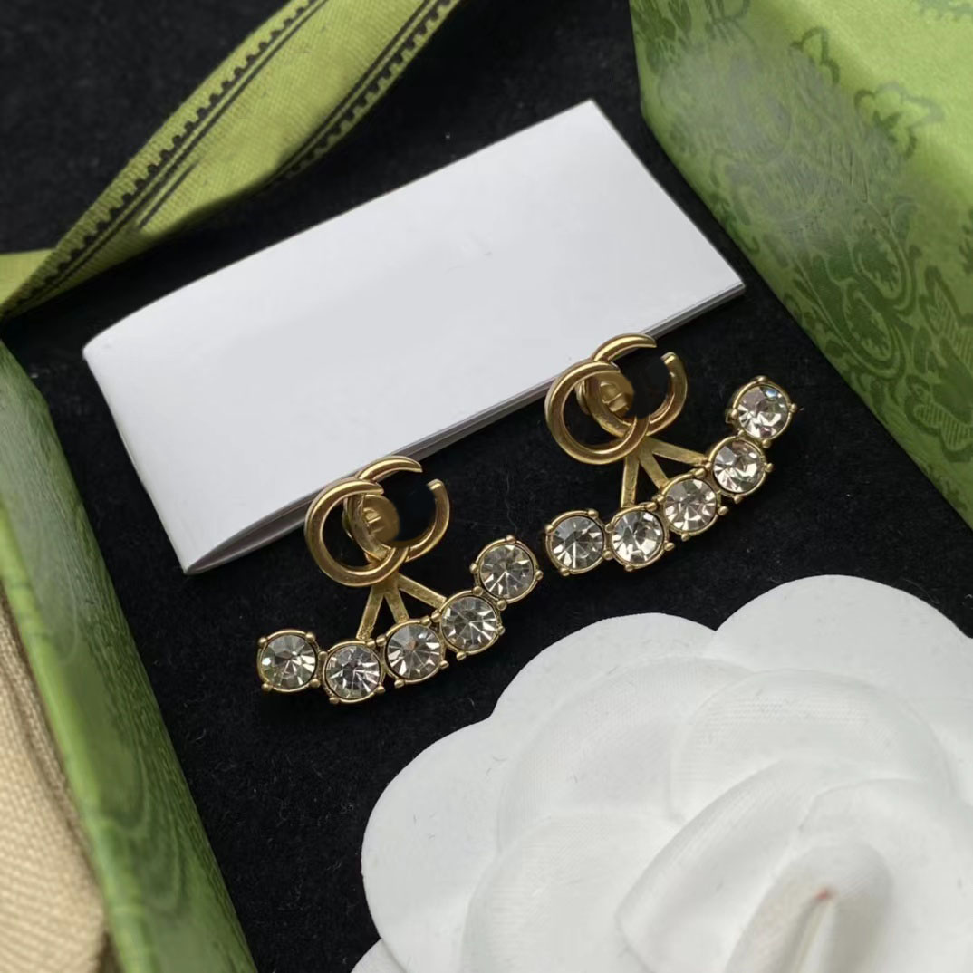 

New alphabet pearl Charm Earrings classic fashion light luxury brand designer party couple gift jewelry with box