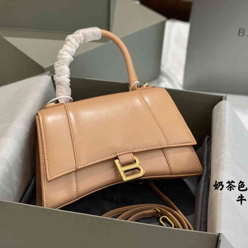 

Bag Balenciga Designer Women's Purse Paris Handbag Family 2022 Hourglass Bright Face Small Crowd Net Red Messe, Large 23cm