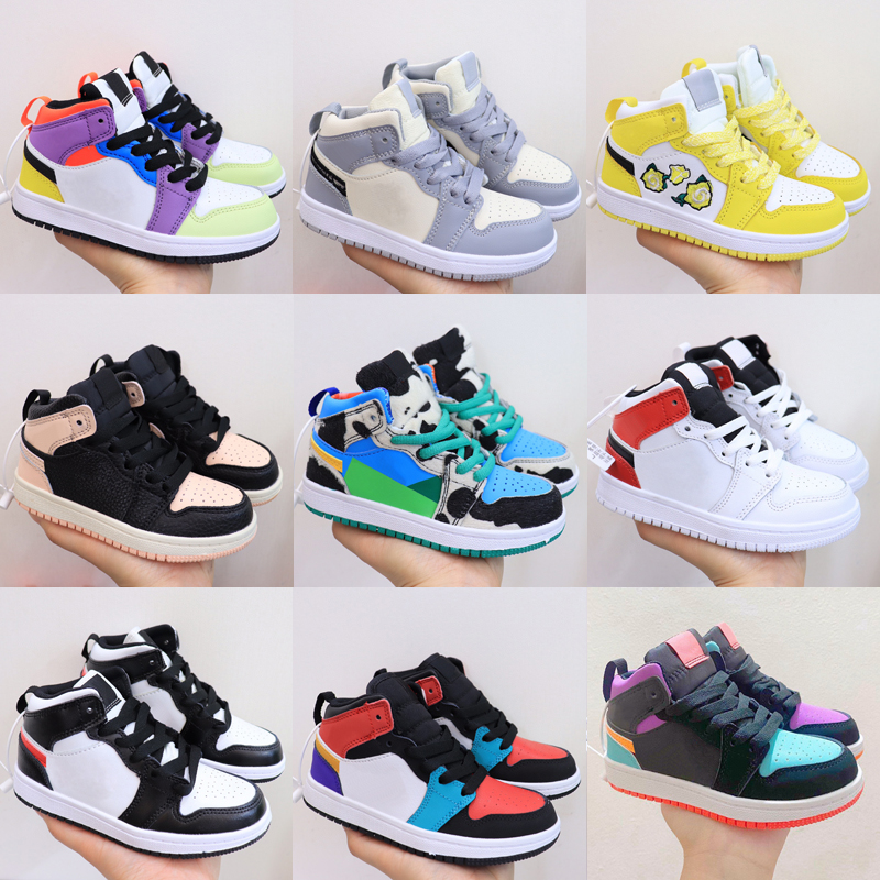

Basketball Shoes Jumpman 1 1s Sports Sneakers Trainer High Top Boys Girls Children Toddler Panda Dark Pony Smoky Mauve Youth Outdoor Sneaker, As photo 12