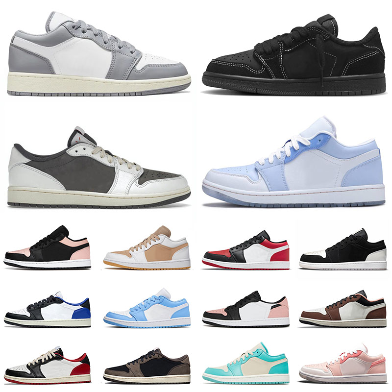 aaa Quality Jumpman 1 Low Basketball Shoes Retro Men Women Ts x Reverse Mocha Fragment Black Phantom Bleached Coral Mighty Swooshers Pink Sneaker-image-806121718