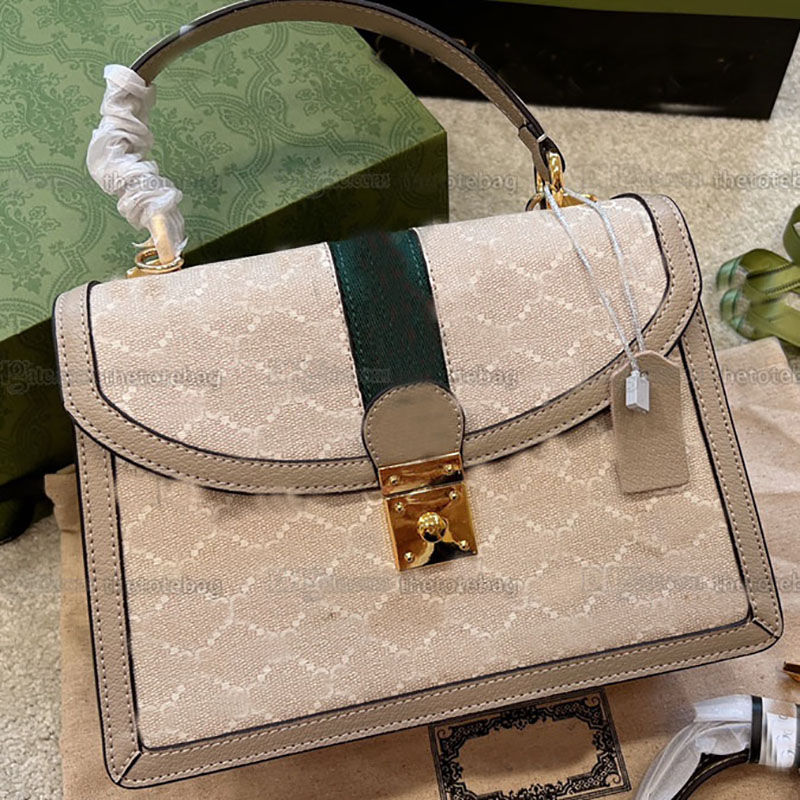 

Ophidia small top handle bag luxury designer women vintage Double G canvas Shoulder Bags leather trim gold-toned hardware tote retro flap Magnetic closure crossbody, Customize