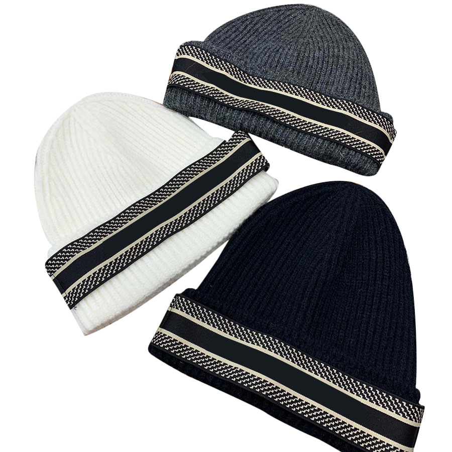 Mode tricoté chapeau hiver chaud laine chapeau concepteur bonnet pour homme femme 3 couleurs