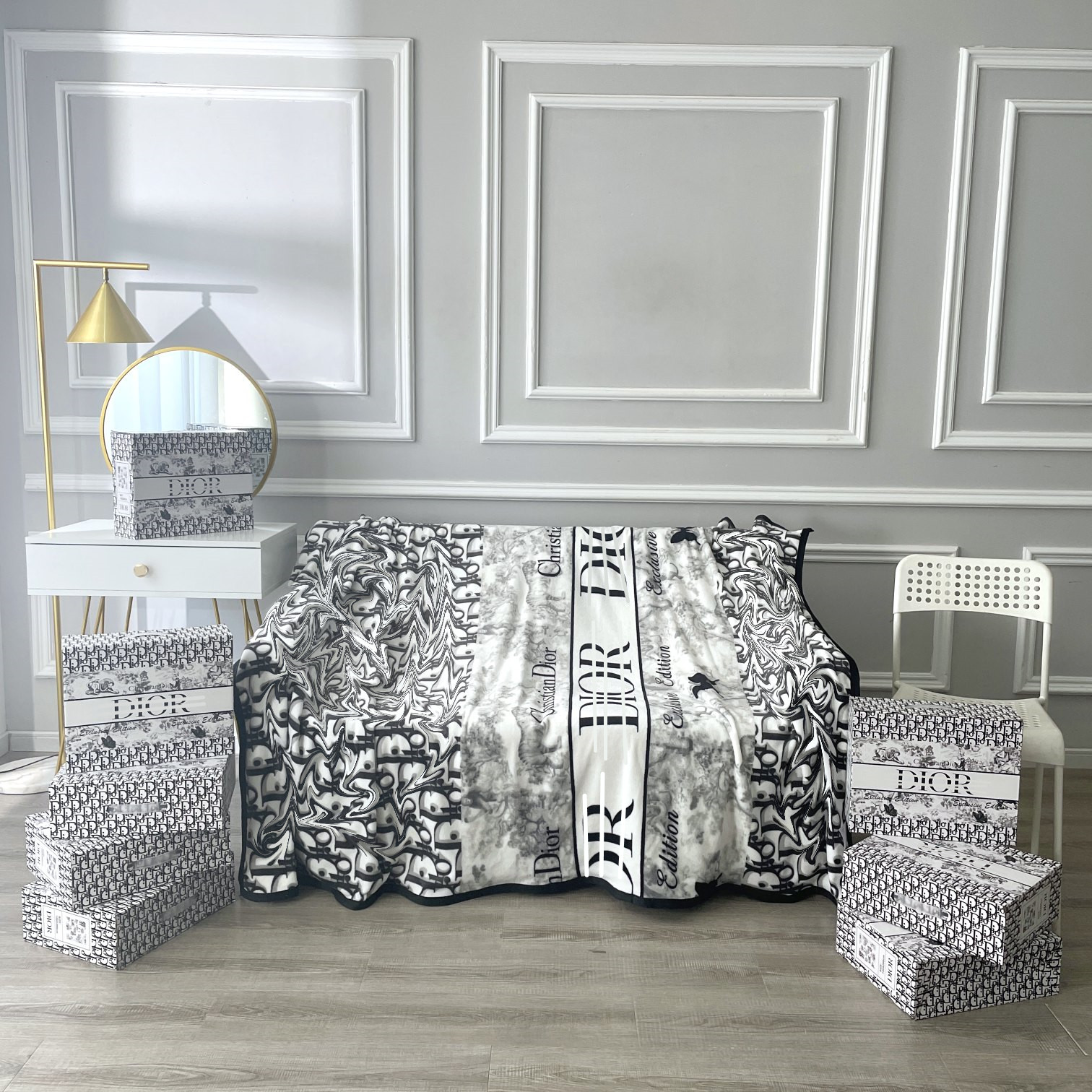 

Designer nordic blanket home nap sofa cover blanket hotel beach shawl blankets with gift box