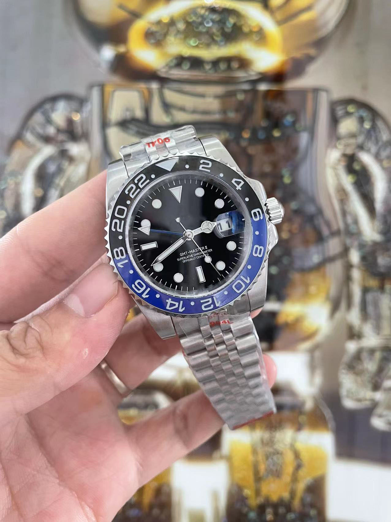 

U1 Factory Classic Men's Watch Automatic Mechanical 2813 Movement 904L Stainless Steel Watch Size 40MM Super Luminous Waterproof Sapphire, 0.8mm
