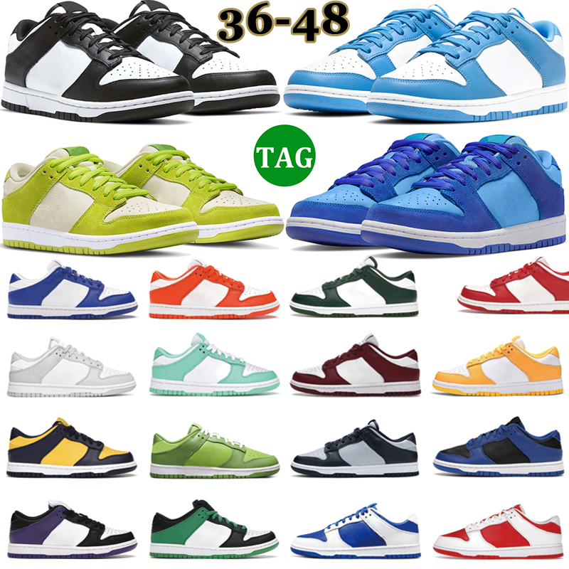 

Designer SB Running Shoes Men Dunks Low White Black Panda UNC Grey Fog Varsity Green Apple Racer Blue Raspberry Mens Women Trainers Outdoor, 20