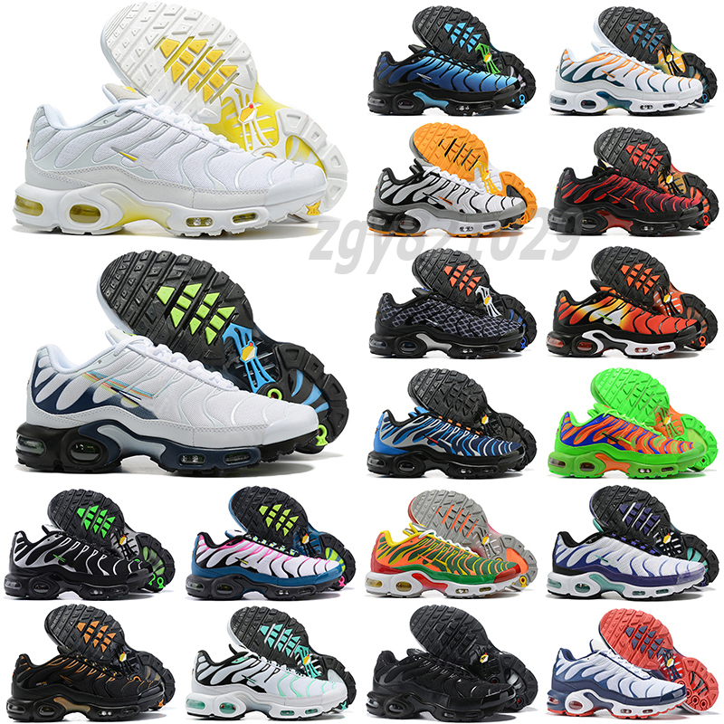 

Mens Tn Plus Running Shoes SE Ultra White Volt Black Hyper Blue Oreo Purple Designer Sneakers Tns Classic Outdoor Trainers Size 40-46 z5, Color 25