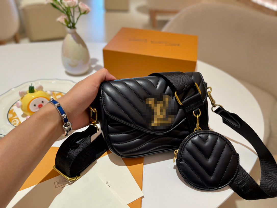 

M56461 New Wave Multi Pochette chain bag shoulder with coin purse GGs Louiseity 1 Viutonity LVS YSLitys Bag, Red