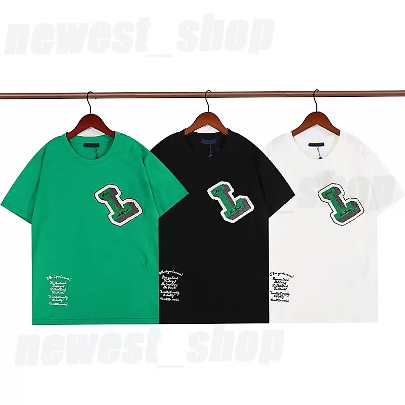 

2022 Summer paris Mens T-Shirts designer tee luxury flocking letter tshirt t shirt Classic fashion green womens short Sleeve casual cotton t-shirt tops, White1