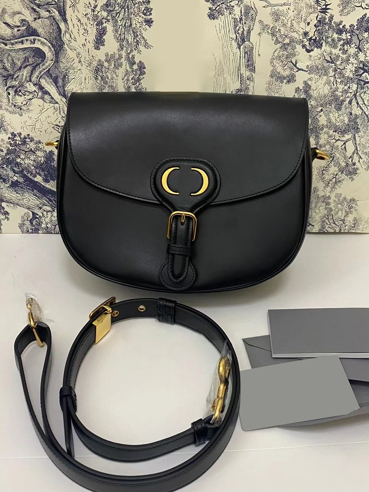 

Luxury Designer Bobbys saddles embroidery bag with brand logo smooth Genuine leather wholesale womens mens classic chain handbag crossbody clutch shoulder bags, Grey