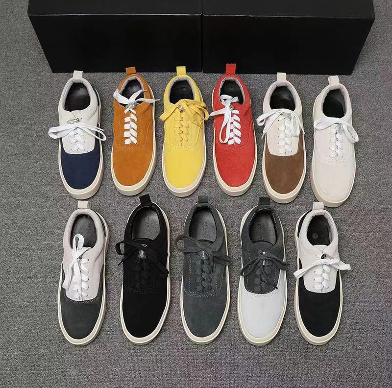 

Designer Fear God Causal Shoes Men Fog Multicolor Sneakers High Street Skate Sneaker Lace Up Trainers Low Black Red Yellow Size39-46