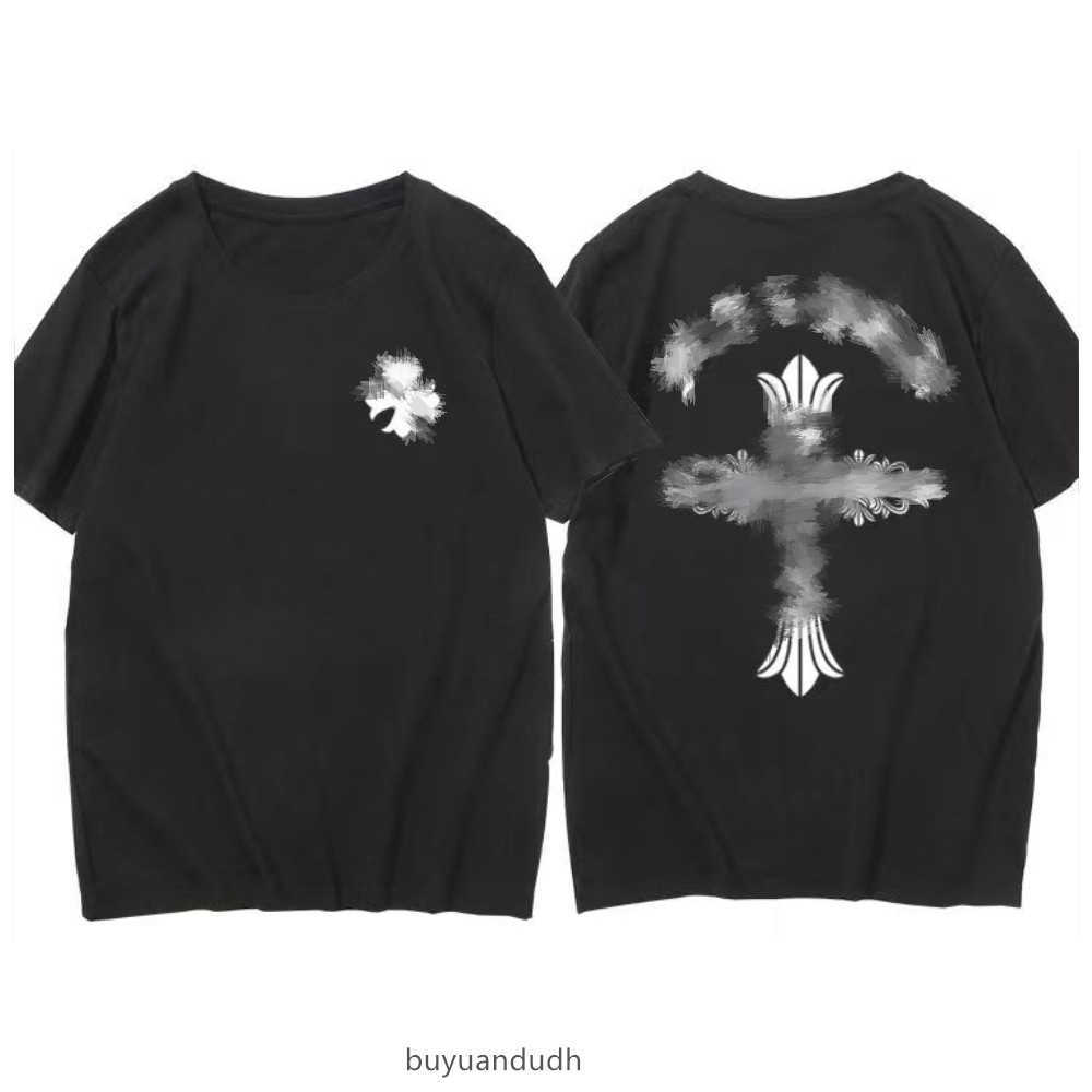 

Luxury Mens Classics t Shirts Fashion High Quality Brand Crew Neck Short Sleeves Tops Tees Ch T-shirts Sweater Casual Horseshoe Sanskrit Cross Print Tshirt Btn8