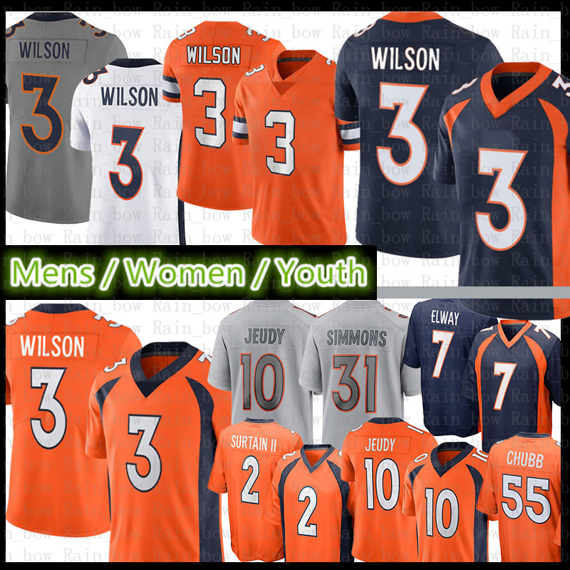 

Russell Wilson Football Jersey Patrick Surtain II Justin Simmons Jerry Jeudy Andrew Beck John Elway Brandon McManus Quinn Meinerz Denver Patrick Broncos P.J. Locke, Youth size s-xl(ym)