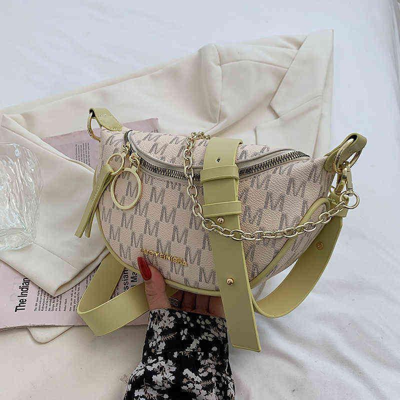 Mode lettre imprimé PU cuir sacs à bandoulière pour femmes luxe chaîne épaule poitrine sac Fanny femme taille Pack dame