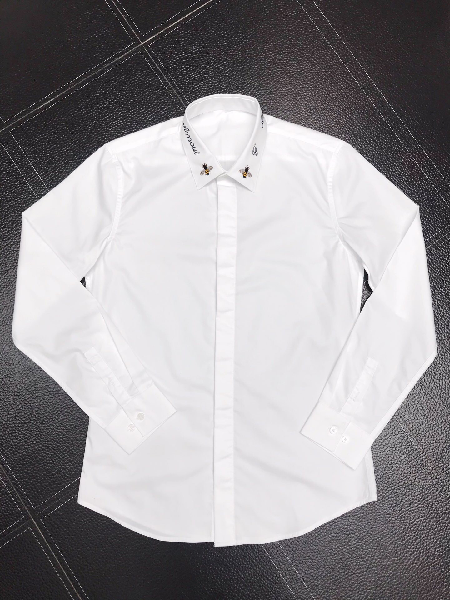 

Men's Dress Shirt Slim Fit Flex Collar Stretch Pint Brand Clothing Men Long Sleeve Dress Shirts Hip Hop Style Quality Cotton Tops 12507, White
