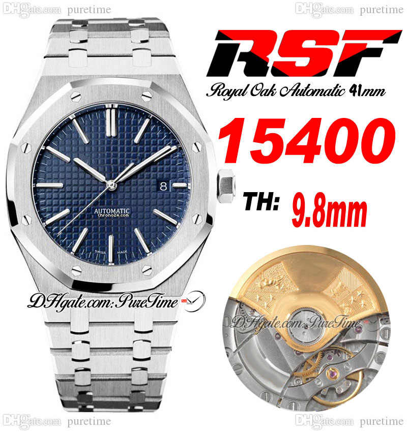 

RSF 41 1540 A3120 Automatic Mens Watch Blue Texture Dial Stick Markers Stainless Steel Bracelet 2022 Super Edition Pureitme C3