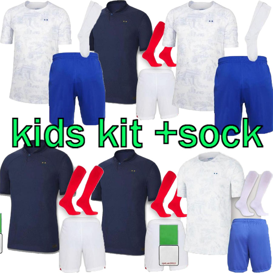 

22 23 soccer jersey French KANTE POGBA KOUNDE GIROUD GUENDOUZI Kimpembe PAVARO equipement Maillot de football shirt kids kit, Blue