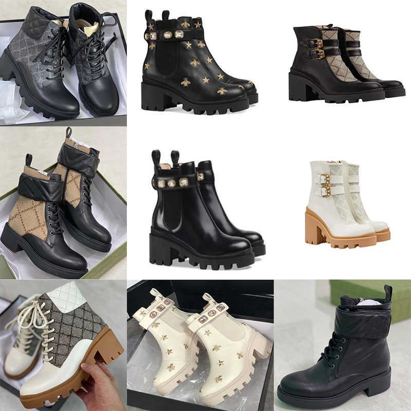 

Designer Martin Desert Boots Heels Ankle Fahsion Shoes Platform Women's Winter Boots Leather Heels Medallion Heavy Duty Sole NO13, Color