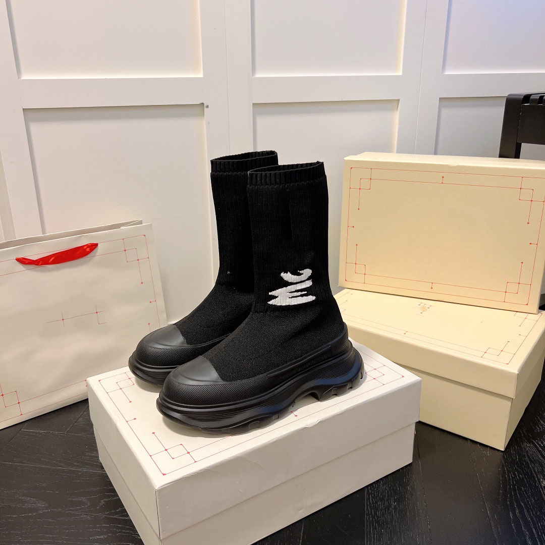 

Women Boots Heel Boots Elastic Boot Shoes High Heels Autumn Winter Socks Fashion Sexy Knitted Designer Alphabetic Lady Letter Thick Large Size Top, Need more contact